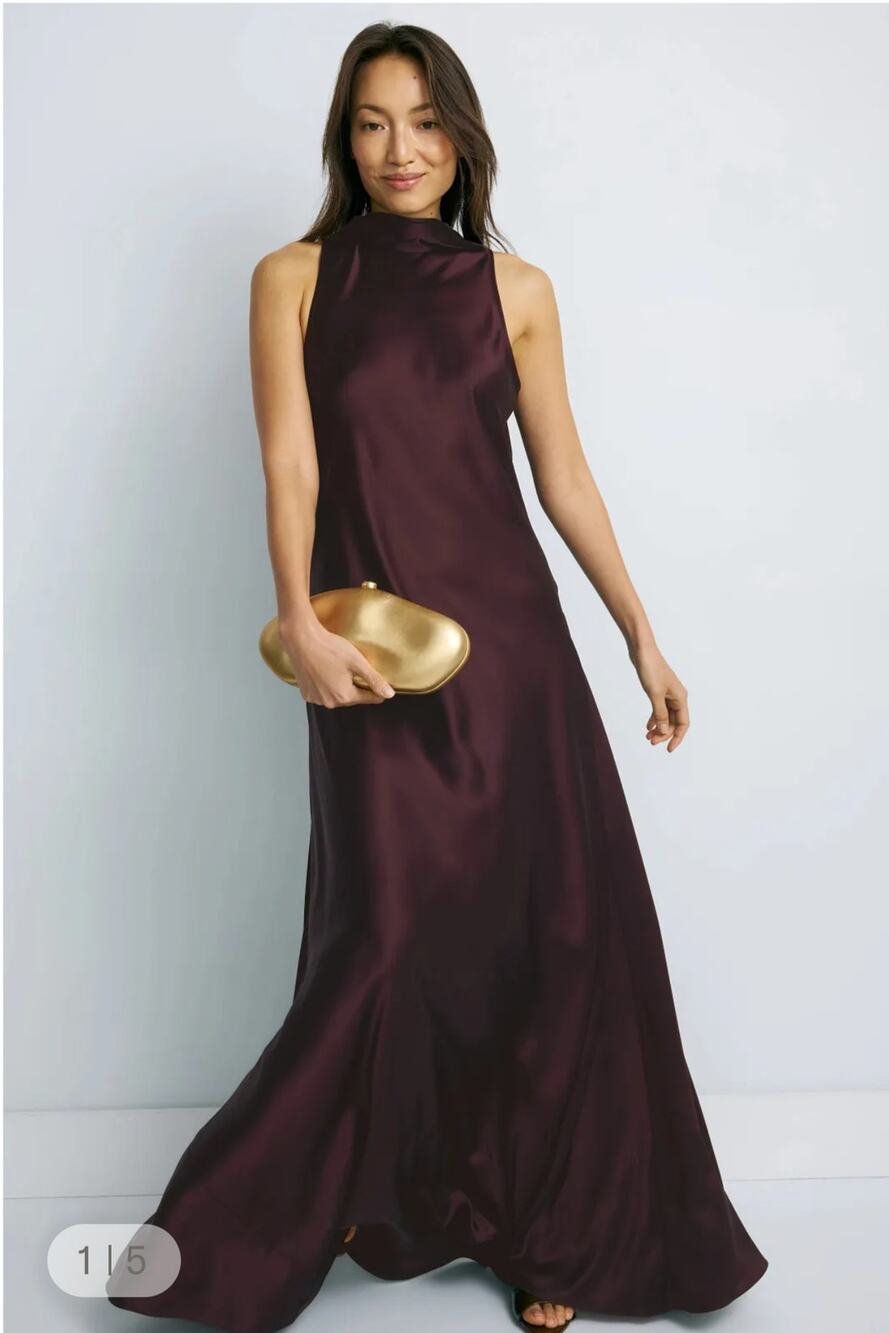 Reiss Fea Satin Sash Detail Gown Women Size 4